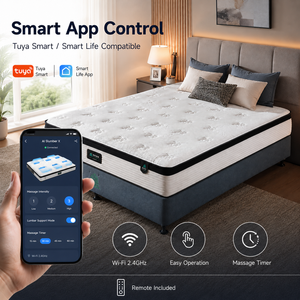 Matelas intelligent réglable OEM ODM avec airbag, contrôle via application Tuya, ressorts ensachés, soutien lombaire, fournisseur de lits intelligents pour hôtels AS-SM03-120 - Product Image 3