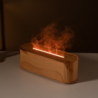 Diffuseur d'arômes à simulation de flamme avec lumière dégradée colorée, humidificateur intelligent à ultrasons