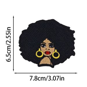 Nouvelle broderie thermocollante motif dessin animé Fille Noire Reine Noire pour vêtements et sacs à dos - Product Image 2