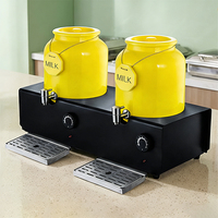 Distributeur de boissons laitières électrique 8L/20L, récipient amovible, chauffe-boissons en céramique, base en acier inoxydable, 800W, usage commercial
