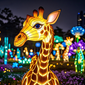 โคมไฟยีราฟ<span class=keywords><strong>สัตว์</strong></span> LED สำหรับเทศกาลกลางแจ้งและสวนสนุกซาฟารีสำหรับวันขอบคุณพระเจ้าและวันพ่อ - Product Image 2