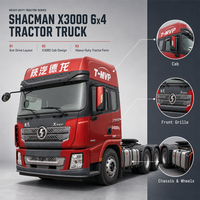 Truk Penggerak Utama SHACMAN X3000 6x4 Bekas dengan Mesin Diesel Cummins untuk Logistik Kontainer