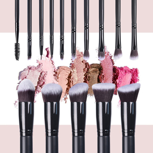 Série preta profissional pincel <span class=keywords><strong>kit</strong></span> de maquiagem venda quente conjunto de escova de maquiagem cabelo sintético rosa saco cuidados de beleza fazer ferramentas normal - Product Image 3