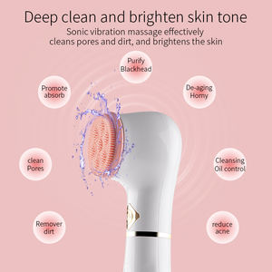Brosse nettoyante pour le visage IXP7 Sonic Mini 3-en-1, étanche, électrique, exfoliante, vibrante, pour le nettoyage du visage, massage pour les lèvres et les mains - Product Image 2