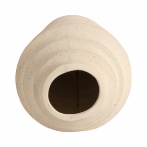 Vaso Scultoreo Scanalato Ecomix, Vaso Moderno per Fiori da Esposizione in Soggiorno con Texture Stratificata - Product Image 6