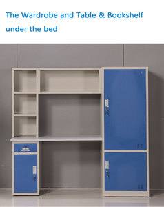 Cama Alta Moderna para Adultos con Escritorio y Armario, Muebles Metálicos para Apartamentos, Dormitorios u Hoteles en Habitaciones Pequeñas - Product Image 5