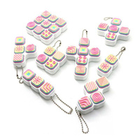Offre Spéciale – Porte-clés de décompression imprimé en 3D, jouet sensoriel pour les doigts, formes multiples, thème rose, clicker mécanique pour pendentif