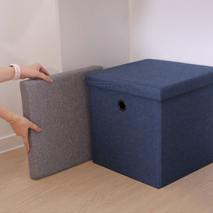 Otomana de almacenamiento plegable de alta calidad de China para almacenamiento de muebles, taburete de pie, caja de asiento plegable - Product Image 4