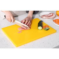 Vente en gros YIQI Planche à découper ronde en HDPE avec poignée pour cuisine de restaurant Planche à découper facile à nettoyer