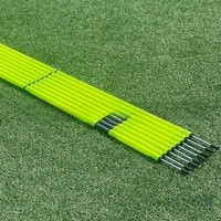 Bâtons d'entraînement de football réglables-Piquets de sol à ressort de 180cm pour agilité et dribbles de football