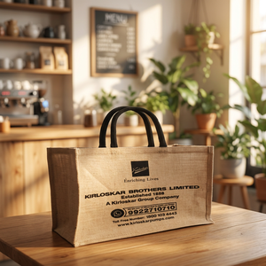 Bolsa de Yute Resistente de Primera Calidad al por Mayor con Asa Negra, Bolsa de Regalo Ecológica y Sostenible para Uso Diario en Compras - Product Image 2