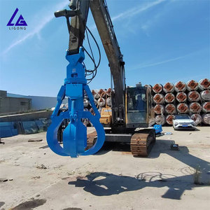E330 Zware Graafmachine Grijpen Voor Schroot Met Sinaasappelschil