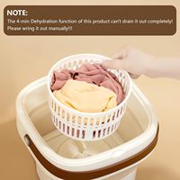 Mini machine à laver portable pliable en plastique avec 3 modes de nettoyage pour sous-vêtements, vêtements de bébé, vêtements pour animaux de compagnie et utilisation en voiture