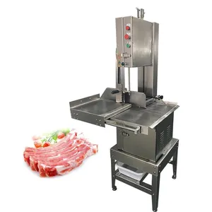 Ticari elektrikli dondurulmuş et dilimleyici masaüstü tavuk kesici bakır motorlu gıda et kemik testere kesme makinası