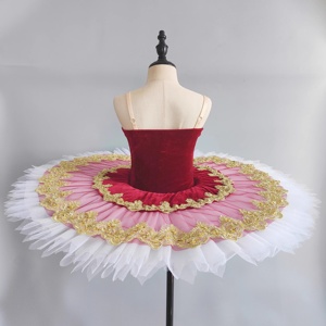 Tutus de danse classique bordeaux au prix le plus bas, <span class=keywords><strong>tutu</strong></span> pancake pour spectacle de scène, costumes de <span class=keywords><strong>tutu</strong></span> professionnels - Product Image 3