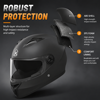 Casque intégral de moto, coque ABS, deux visières, casque de moto pour la conduite en ville, pour hommes et femmes, utilisation quotidienne, Cascos Para Moto
