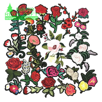 Op maat gemaakte geborduurde patches bloemen naam badge patch set voor kinderen volwassenen kleding tassen hoeden