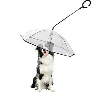 Paraguas Plegable Impermeable Antideslizante Transparente para Perros Pequeños con Correa Metálica para Protección contra la Lluvia - Product Image 1