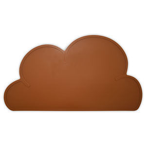 Tapis de repas pour bébé en silicone de qualité alimentaire, forme nuage, bord surélevé, antidérapant, imperméable, pour nourrissons et enfants, avec protection anti-éclaboussures imprimée - Product Image 3