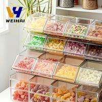 Boîte de présentation en acrylique transparente moderne Étagère de supermarché portable écologique ABS PVC simple poli pour le magasin