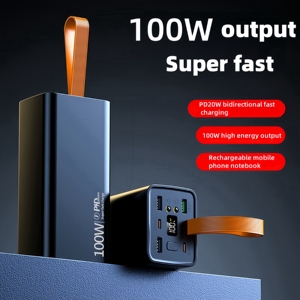 แบตเตอรี่สำรองพลังงานสูง 65W 50000mah ชาร์จเร็วพิเศษ สำหรับโทรศัพท์มือถือ แล็ปท็อป แบตเตอรี่ลิเธียมโพลิเมอร์ ช่องเสียบ Type-C - Product Image 2