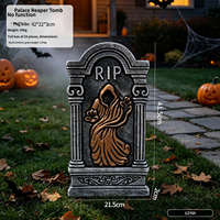 Décoration d'Halloween Gothique pour Fête à Thème Maison Hantée : Tombe, Cimetière et Grim Reaper
