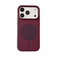 Coque de téléphone magnétique en silicone liquide couleur unie pour iPhone 17 18 Pro Max, antichoc, souple, compatible avec la charge sans fil