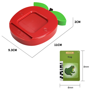 Machine à cartes flash audio <span class=keywords><strong>pour</strong></span> tout-petits, lecteur de cartes flash parlant en forme de pomme, 112 cartes, sans écran, rechargeable, <span class=keywords><strong>pour</strong></span> les voyages - Product Image 4