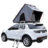 गर्म बेच त्रिकोण एल्यूमीनियम कठिन खोल बंद सड़क एसयूवी कारों के साथ पॉप अप आउटडोर छत के ऊपर तम्बू अनुलग्नक