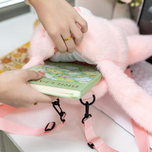 Sacs à dos en peluche mignons de style dessin animé, sacs bandoulière, jouets en peluche doux pour enfants, poupées en peluche, cadeaux d'anniversaire et de Saint-Valentin, dropshipping - Product Image 4