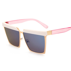 Maidis Square Sunglasses Gold <b>Frame</b> <b>Black</b> Lens UV400 Protection Unisex Style - Product Image 3
