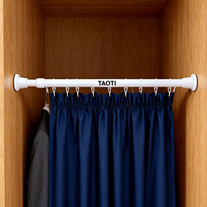 <span class=keywords><strong>Tringle</strong></span> à rideau télescopique robuste <span class=keywords><strong>sans</strong></span> outils perceuse nécessaire prix usine pour salle de bain douche <span class=keywords><strong>baie</strong></span> fenêtre haute rideau pôle accessoire - Product Image 2