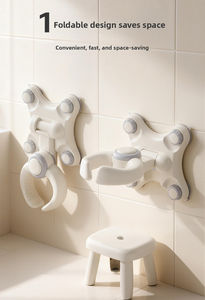 Support de bain mural pliable pour bébé avec hauteur réglable et antidérapant pour le bain des nourrissons et des tout-petits - Product Image 5