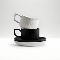 Tasses en céramique texturée en gros, mugs en porcelaine pour boire, non toxiques, écologiques, compatibles lave-vaisselle, logo personnalisé