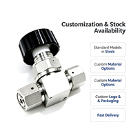 Vanne à diaphragme manuelle de haute précision en acier inoxydable 316L KLION, OEM, pour gaz ultra-pur, contrôle de pression de pipeline de laboratoire pour semi-conducteurs