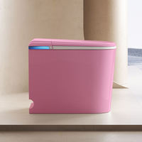 WC intelligent automatique coloré avec télécommande, siège chauffant, chasse d'eau par jet à siphon, commande vocale pour hôtel, villa, appartement