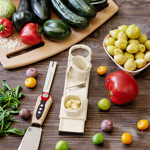 Wholesale Wholesale High Quality Stainless Steel Blade Garlic Slicer PP Kitchen Cutter Tool Home Use Metal Peelers <b>Press</b> <b>Fruit</b> - Product Image 5