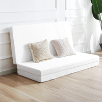Matelas pliable sur mesure à trois volets en mousse haute densité, futon japonais convertible en canapé-lit pour la sieste