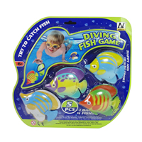 Ensemble de jeu de pêche sous-marine pour enfants, jouet lesté en plastique, filet de pêche, pour piscine, bain, jeux aquatiques d'été en extérieur