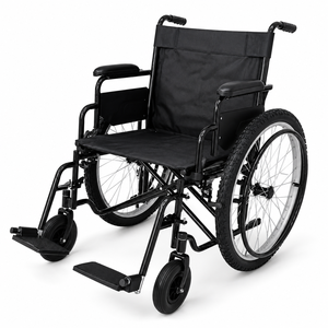 Silla de Ruedas Manual Económica con Marco Plegable, Ruedas Traseras Grandes y Asiento Acolchado para Ancianos, Discapacitados, Hospitales y Cuidado en el Hogar - Product Image 2