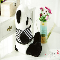 Boneka Panda Lucu Bergaris Hitam & Putih ZONOBLE - Hadiah Valentine Kustom Pabrik untuk Anak-Anak & Remaja