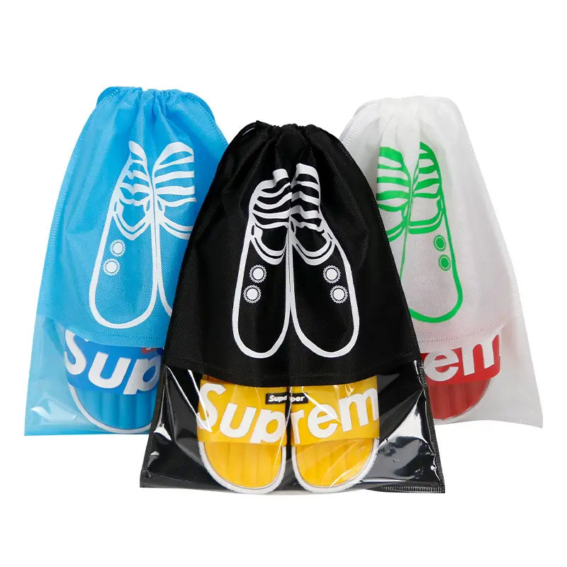 짠 운동화 캐리어 주최자 친환경 Drawstring 신발 가방