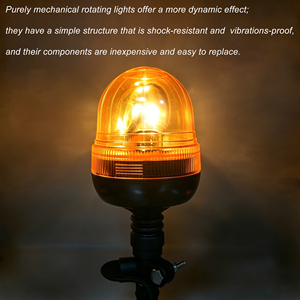 <span class=keywords><strong>Feux</strong></span> de signalisation LED ambre 10-24V, lumière stroboscopique rotative avec prise allume-cigare pour camions - Product Image 4