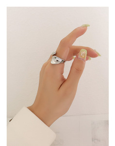 Asymmetrical Sculptural Concave Convex Open Cuff <b>Ring</b> - Product Image 1