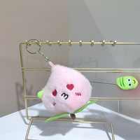 Groothandel Schattige Realistische Fruit Pluche Hangertjes Avocado Sinaasappel Perzik Zachte Sleutelhanger Pop Tas Charm OEM