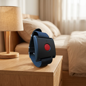 Ihomepager YK200-1D Montre sans fil avec bouton SOS et d'appel - Noir, batterie CR2016, certifiée CE - Product Image 3