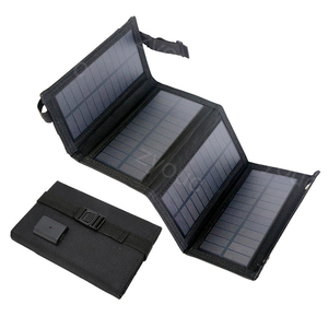 แผงโซลาร์เซลล์พับได้แบบพกพา 5V 10W ราคาโรงงาน พร้อมพอร์ต USB สำหรับชาร์จแบตเตอรี่โทรศัพท์มือถือ กันน้ำ เหมาะสำหรับกิจกรรมกลางแจ้ง - Product Image 1