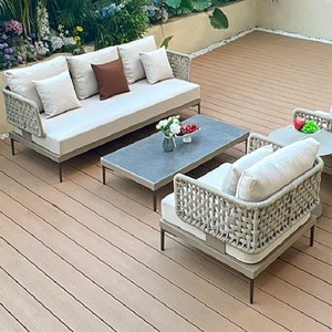 Ensemble <span class=keywords><strong>de</strong></span> <span class=keywords><strong>salon</strong></span> <span class=keywords><strong>de</strong></span> <span class=keywords><strong>jardin</strong></span> moderne en aluminium, résistant aux intempéries, avec <span class=keywords><strong>table</strong></span> basse en corde tressée pour <span class=keywords><strong>jardin</strong></span>, Australie - Product Image 6