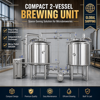 Système de brasserie nano en acier inoxydable Tonsen 200L, mini brasserie 2HL, équipement de brassage à domicile pour pub et restaurant