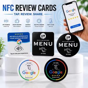 <span class=keywords><strong>Tarjeta</strong></span> de reseñas de <span class=keywords><strong>Google</strong></span> con NFC programable, toque para compartir enlaces de redes sociales, código QR impreso personalizado para restaurante, salón, hotel - Product Image 3